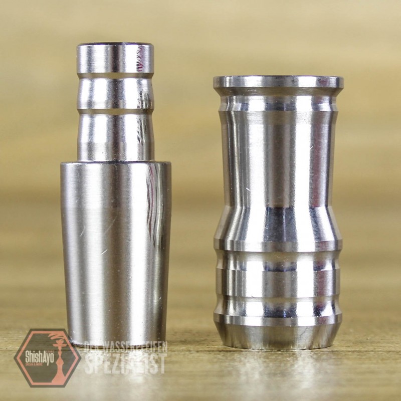 Caesar • Shisha Adapter - Edelstahl Schliff + Endstück Caesar • Shisha Adapter - Edelstahl Schliff + Endstück