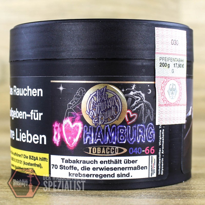 187 Tobacco I Love Hamburg 0gr 17 90